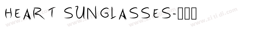 HEART SUNGLASSES字体转换